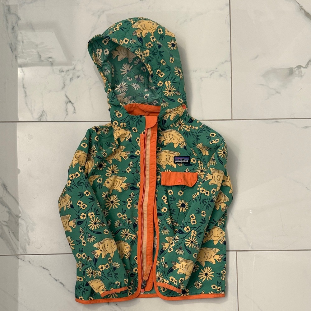 Patagonia Green and Orange Floral Jacket
